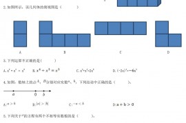 2020年新疆中考数学试题及答案