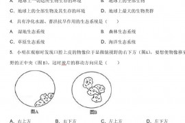 七年级上册生物期末考试试卷附答案