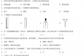 2022年江西新余中考化学试卷及答案