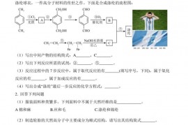 上海市曹杨第二中学2022学年度第一学期高二年级总结性评价化学试卷