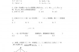 广东省广州市广大附中2020-2021学年九年级上学期11月联盟考数学试题