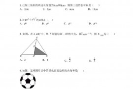 内蒙古自治区呼伦贝尔市阿荣旗阿荣旗第四中学2022-2023学年八年级上学期10月线上月考数学试题