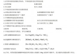 2023年山东省济宁市中考化学真题(无答案)