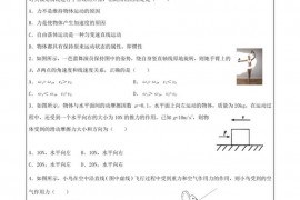 江西省高安中学 2020-2021 学年高一年级上学期期末考试物理试题