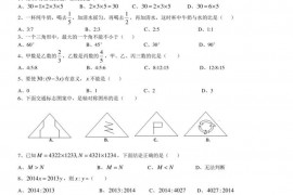 2016年成都外国语学校小升初数学试卷