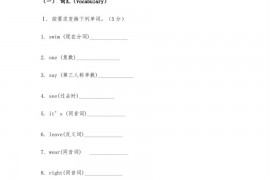 2023年深圳外国语学校小升初英语试卷及答案