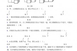 2020-2021苏州苏州外国语学校小学数学小升初模拟试题