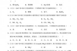 2016-2017学年上海市徐汇区南洋模范中学高一（下）期末化学试卷