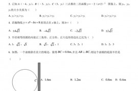 苏州中学园区校初三数学期中试卷