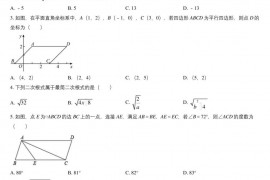 2022北京人大附中初二（下）期中数学