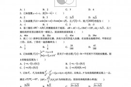 襄阳五中2022届高三年级适应性考试（一）数学试题