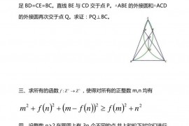 2020年日本数学奥林匹克决赛试题