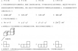 2020年湖北省咸宁市中考数学真题及答案