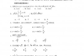 武汉二中2014-2015学年度下学期期末联考高一文科数学试卷