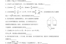 2019年格致中学高三期中数学卷