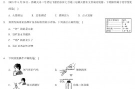 2021年海南省三亚市中考化学真题及答案