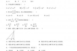 乌鲁木齐市第八中学2022—2023学年第一学期初二年级期末考试数学问卷