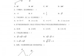 广东省东莞市松山湖实验中学2020-2021学年七年级下学期期中数学试卷