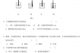 中国人民大学附属中学八年级物理质量检测卷(试卷八)