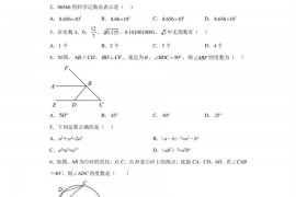 2023年广州市执信中学中考一模数学试卷