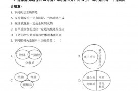 郑州外国语学校2022~2023学年高一上期期中考试试卷化学