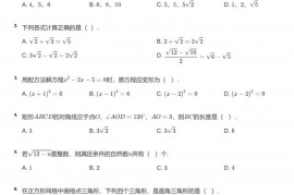 2020-2021学年北京朝阳区北京市第八十中学初二下学期期中数学试卷