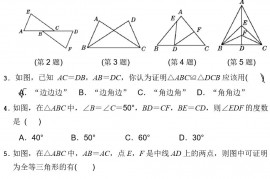 人教版数学八年级上册第二单元测试卷(答案版)