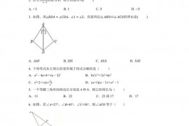 乌鲁木齐市第一中学初中部2022—2023学年第一学期阶段测评八年级数学试卷