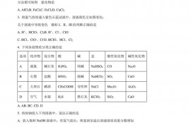 贺兰高一第一学期阶段考试化学试题测试卷