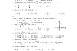 山西大学附中2015~2016学年高一第一学期期中考试数学试题