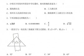 郑州外国语中学2021—2022学年上学期八年级期末考试数学试卷