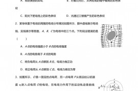 浙江省瑞安中学2021年第一学期高二实验班期中考试卷物理试卷