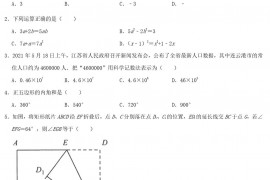 2021年江苏省连云港市中考数学真题及答案