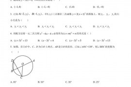 2022北京陈经纶分校初三（上）期中数学