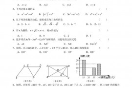 2022-2023学年东北师大附中明珠校区初二年级数学学科试卷第一学期期末考试