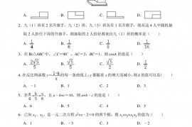 2019-2020学年广东省广州市天河区华南师大附中九年级（上）期末数学试卷