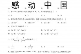 天津外国语大学附属滨海外国语学校2022-2023学年八年级上学期期末数学练习