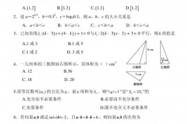 中国人民大学附属中学高三模拟考试数学试题（文科）