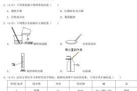 2020年黑龙江大庆市中考化学真题及答案