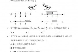 2019-2020学年北京八中七年级下期中数学试卷