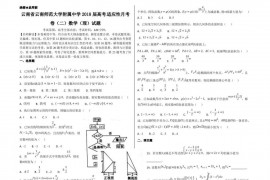 云南省云南师范大学附属中学2018届高考适应性月考卷（二）数学（理）试题