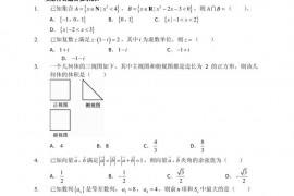 中国人民大学附属中学高三模拟考试数学试题（理科）