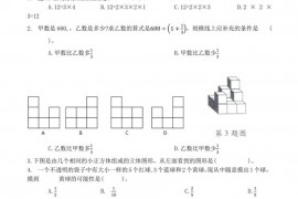 绵阳东辰国际学校招生入学数学真卷(九)