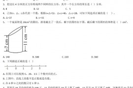 2020年上海清流中学小升初数学真题及答案