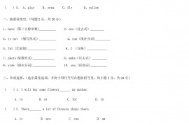 2017年广东小升初英语考试真题