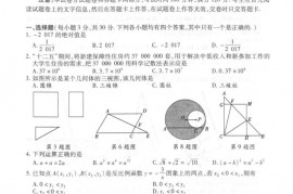 2017年河南省外国语学校摸底考试数学