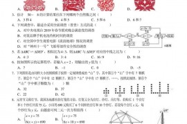 重庆南开中学初2019届九年级（下）阶段测试一数学试题