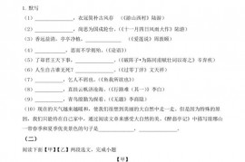 上海外国语大学附属外国语学校2021-2022学年九年级下学期期中语文试卷