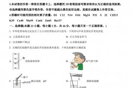 2023年湖南省衡阳市中考化学真题