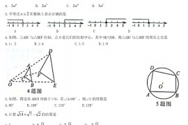 2021年重庆沙坪坝中考数学真题及答案(A卷)